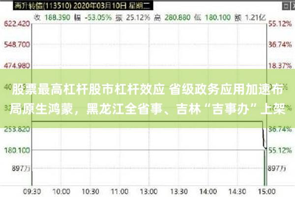 股票最高杠杆股市杠杆效应 省级政务应用加速布局原生鸿蒙，黑龙江全省事、吉林“吉事办”上架